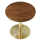Modway - Viva Manche Bois d’acacia Table d’appoint - Chêne clair en laiton-Pad sans marquage pour la protection des planchers