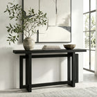 Hudson&Canal Breslow 55"W Console Table - Black Grain-Features easy assembly