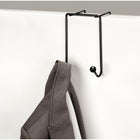 Fellowes Wire Partition Additions Double Coat Hook - Black-Mounts on partitions 1.5" to 3" wide without tools