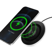 HyperGear 15W ChargePad Pro Wireless Fast Charger with USB-C Hub - Black-Adaptive Output Wireless Charging Technology