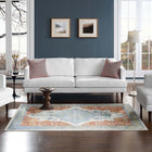 Modway Citlali Distressed Southwestern Aztec Area Rug - 8 ft W x 10 ft L - Multicolored-Protect Floors From Traffic/Furniture