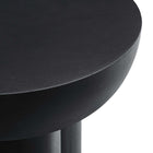 Modway Caspian Round Concrete Side Table - Black-9