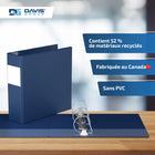 Davis Group Super économie, Reliure à anneaux en “D” inclinés 3 po, paquet de 6 – Bleu Royal-Polypropylène sans PVC