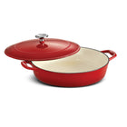 Tramontina 4 Qt Enameled Cast Iron Covered Braiser - Gradated Red-Lifetime Warranty