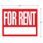 Cosco - Panneau À louer avec kit de piquet en métal - 15 po x 19 po - Rouge et blanc-Le piquet métallique inclus offre une installation solide et fiable dans les pelouses ou les espaces extérieurs