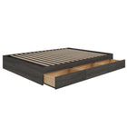 Nexera 3-Drawer Storage Bed Frame - Full Size - Bark Grey-Can be paired with different Nexera full size headboards to create a complete bed set. (sold separately)