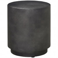HOMCOM Concrete Finish Side Table - Charcoal Grey-Our product boasts an imitation concrete effect for a sleek and organic aesthetic