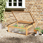 Outsunny Wooden Cold Frame Greenhouse with Openable Top- Extends growing season and protect young plants from frost
 