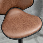 HOMCOM - Tabourets de bar vintage en leathaire à hauteur réglable - brun - paquet de 2-Le revêtement en cuir synthétique des tabourets offre un style raffiné, garni de mousse douce pour détendre le corps 
