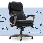 Serta Smart Layers Arlington Air Executive Chair - Black-Ergonomic fingertip controls allow for easy seat height and tilt adjustments