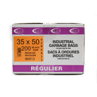 Eco II Garbage bags - 35" x 50"  - Regular - Black - 200 Pack-35" x 50"