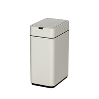 Elpheco - poubelle à capteur en acier inoxydable avec pattes - mince 9 L - blanc crème-Capteur de mouvement intelligent : la technologie de détection avancée réduit les ouvertures inutiles et prolonge la durée de vie des piles