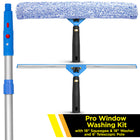 Gritt Commercial Pro Window Washing Cleaning Kit - 18" Squeegee - 18" Washer - 6' Telescopic Pole - 2 Pack-Tools easily attach to the included telescopic 6' pole