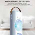 Bell+Howell Aqua Air Misting Portable Rechargeable Cooling Fan-Easy to use: add water, press the mist button, and enjoy a cool breeze in three simple steps