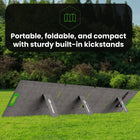 Yoshino SP200 Foldable 200W Monocrystalline Portable Solar Panel-DURABILITY – The solar cells are covered in an ETFE lamination for added protection in harsh environments and includes a water-resistant rating of IP67. Operating temperatures are -10-70℃ (14°F- 158°F.)