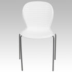 Flash Furniture HERCULES Series Stack Chair - White-Ergonomically Contoured Design