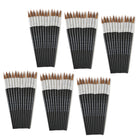 Charles Leonard Water Color Paint Brushes - Round Pointed Tip - #12 - 1.06" - Camel Hair - Black Handle - 6 Packs of 12-Fine camel hair
