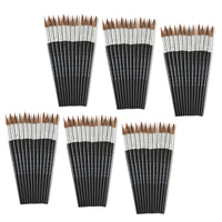 Charles Leonard Water Color Paint Brushes - Round Pointed Tip - #12 - 1.06" - Camel Hair - Black Handle - 6 Packs of 12-Fine camel hair