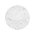 Modway Lippa 20" Round Faux Marble Side Table - Gold White-Assembly Required