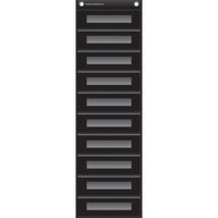 Teacher Created Resources File Storage 10 Pocket Chart - 14" x 58" - Black-Perfect for organizing student files, file-folder games, forms, and other paperwork