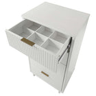 Manhattan Comfort Granville Modern Tall Narrow and Standard Dresser Set - White-30 Day Limited Manufacturer's Warranty