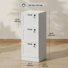 HOMCOM 3-Drawer Vertical Office Filing Cabinet - White Wood Effect-Anti-tip kit ensures stability and safety for users
