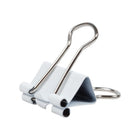 JAM Paper Colourful Binder Clips - Small - 3/4" - White - 25 Pack-Size: Small .75 inch (19mm) | Easily spring back into shape when removed