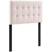 Modway Lily Biscuit Tufted Performance Velvet Twin Headboard - Pink-Luxurious Modern Twin Headboard