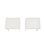 Manhattan Comfort Coney 19.68" Mid-Century Modern Nightstand 2-Piece Set - White-Home Assembly Required. All Hardware Included