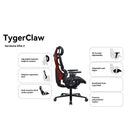 TygerClaw - Chaise de jeu ergonomique Aeralume Elite 2 en maille a dossier haut - noir/rouge-Supporte jusqu'à 250 lb