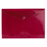 JAM Paper Plastic Envelopes with VELCRO Brand Closure, Letter Booklet, 9.75 x 13, Red Poly, 24 Pack (14628174g)-Size: 0.75"