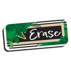 Ashley Productions Magnetic Whiteboard Eraser - Boho Style Leaves with Border - 2" x 5" - 6 Pack-Built in magnet for easy use on magnetic whiteboards