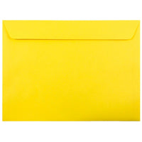 JAM Paper - Enveloppes lisses de teinte claire en papier recyclé, format livret, 9 x 12 po, jaune, pqt/100-Jaune