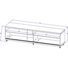 Manhattan Comfort Utopia 70.47" Modern TV Stand - Black-Ample Storage Space with Media Holes for Wire Management