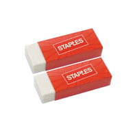 Staples® - Gommes à effacer en vinyle, blanc, paq./2-Gomme à effacer en vinyle
