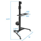 Mount-It Mobile PC Workstation-Integrated cable management