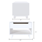 Nexera Barista Nightstand with 1-Drawer And Folding Door - White-6