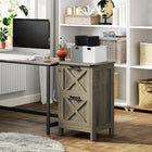 HOMCOM 2-Drawer Letter/A4 Filing Cabinet - Grey Wash-Quality drawer slides ensure silence and smoothness for easy access
