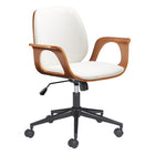 Zuo Ali Office Chair - White-Armrest support