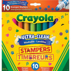 Crayola Ultra-Clean Stamper Marker - Assorted Colours - 10 Pack-Lets you add colour and cheer to your art, school projects or documents