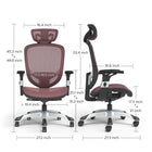 Staples Hyken Ergonomic Mesh Swivel Task Chair - Red-Assembly required