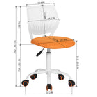 Homy Casa Fabric Task Chair - Beige-Seat Dimensions: 15.7"W x 15.2"D