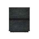 Manhattan Comfort Evelyn 20" Modern 1-Drawer Nightstand 2-Piece Set - Charcoal Grey-Home Assembly Required. All Hardware Included