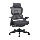 TygerClaw - Chaise ergonomique à dossier haut avec chaise en maille réglable-Dossier en maille noire et siège en tissu offrant un soutien et un amorti respirants pour de longues heures d'utilisation