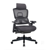 TygerClaw - Chaise ergonomique à dossier haut avec chaise en maille réglable-Dossier en maille noire et siège en tissu offrant un soutien et un amorti respirants pour de longues heures d'utilisation