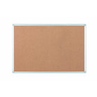MasterVision Ayda Cork Bulletin Board - Aluminum Frame - 18" H x 24" W-Self-healing cork will not show pinholes for long-lasting use
