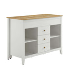 Modway Farmstead Kitchen Island - Oak White-Timeless Kitchen Island