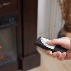 HOMCOM - Foyer électrique avec manteau en bois et télécommande, brun-Une télécommande multifonctionnelle et un interrupteur à bouton inclus pour vos différents besoins 
