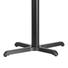 Flash Furniture Base en X de table de restaurant de 23,5 po x 29,5 po Pied central de 3 po de diamètre à hauteur de la table-Taille du dessus: 9,375  po larg. x 13,25 po en diagonale