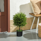 HOMCOM 21.7" Decorative Artificial Plants for Home - Green - 2 Pack-Colour: Green 